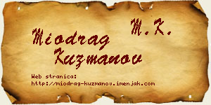 Miodrag Kuzmanov vizit kartica